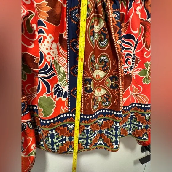 On The Road Red zoro Sleeve Bohemian Blouse - Picture 6 of 7